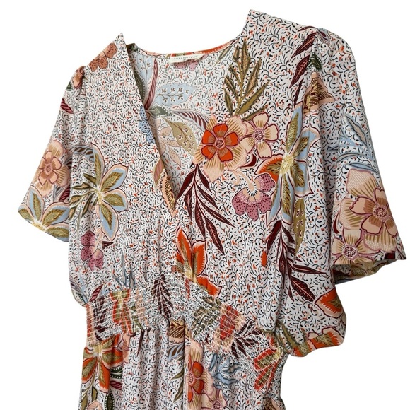 Lovestitch Women's Floral Maxi Dress S Bohemian V-Neck Multicolor Flowy Casual - Picture 3 of 11